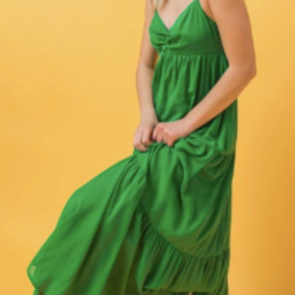 Green woven maxi dress from Flying Tomato - Picture 3 of 3